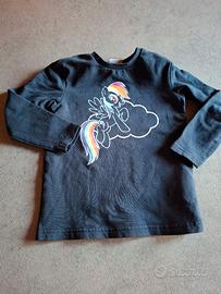 Felpa blu stampa My Little Pony bambina con stampa