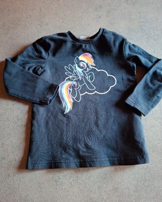 Felpa blu stampa My Little Pony bambina con stampa