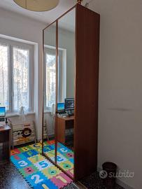 Armadio 2 Ante con Specchi a Tutta Altezza - Legno