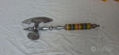 Batticarne a scure vintage anni 60 manico multicol