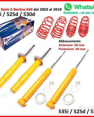 4 Ammortizaztori Sportivi BMW 5 E60 525d 530d -5cm