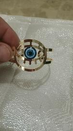 Bracciale più anello con occhio porta fortuna
