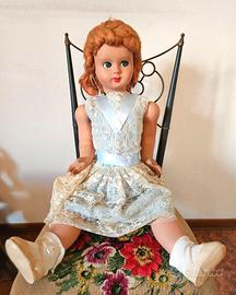 Bambola originale anni '50, h 72 cm