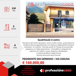 Appartamento con 3 camere e 2 bagni in centro