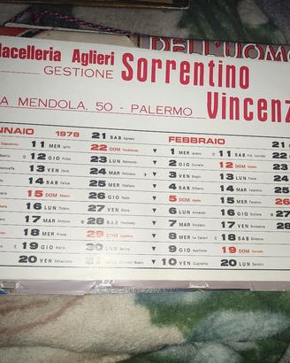 Calendario completo del 1978