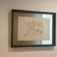 Litigrafia di Mino Maccari con cornice