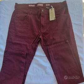 Nuovi OVS Pantaloni slim fit bordeaux, taglia 56