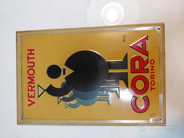 targa in metallo Vermouth Cora