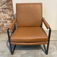 Poltrona ecopelle marrone