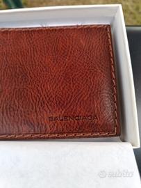 portafoglio vintage Balenciaga uomo vera pelle