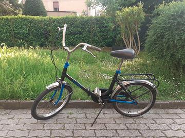 bici tipo graziella da 20 nera e blu sportivo 