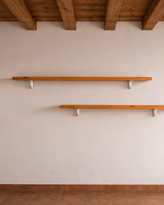 2 mensole in legno massello