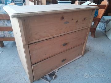 Cassettone abete con ribaltina