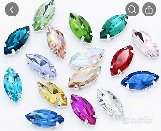 Strass di vetro multicolori occhio di cavallo