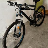 Bici MTB ROCKRIDER 520 - NERO/AZZURRO taglia L (27