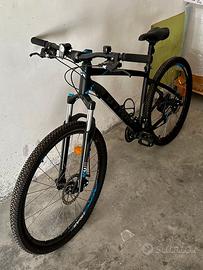 Bici MTB ROCKRIDER 520 - NERO/AZZURRO taglia L (27