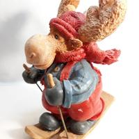 STATUINA ALCE RENNA SCI BABBO NATALE GIOCATTOLO