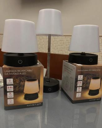 3x Lampade ricaricabili da tavolo a led