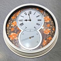 orologio da parete doppio quadrante vintage retro 