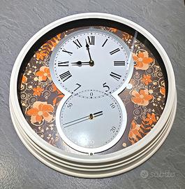 orologio da parete doppio quadrante vintage retro 