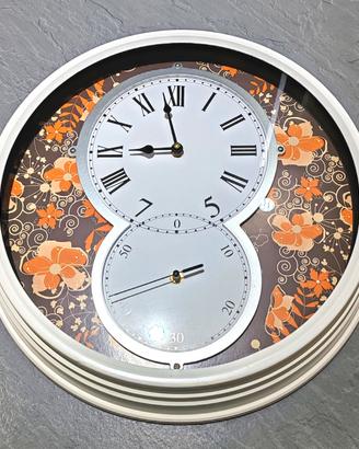 orologio da parete doppio quadrante vintage retro 