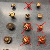 Pomelli in ottone nuovi