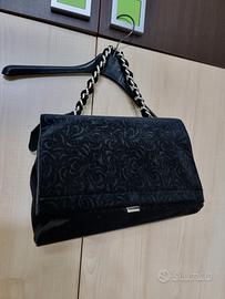 Borsa a mano spalla velluto  nero