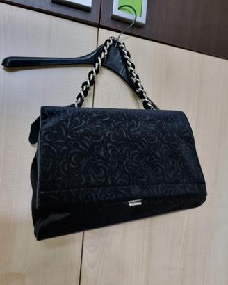 Borsa a mano spalla velluto  nero