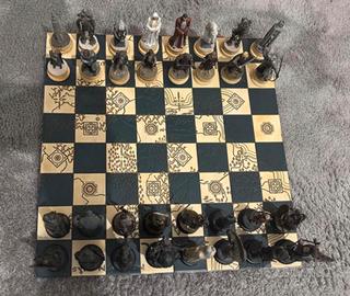 Scacchiera signore degli anelli completa 32 pezzi