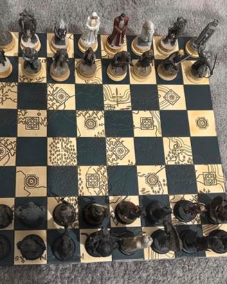 Scacchiera signore degli anelli completa 32 pezzi