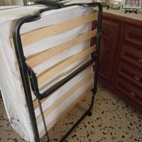 Letto brandina pieghevole singolo materasso