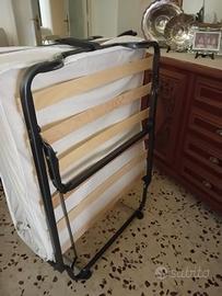 Letto brandina pieghevole singolo materasso