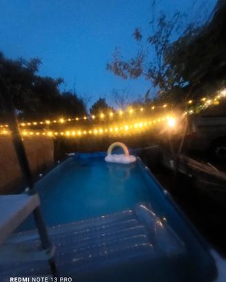 piscina esterna 4x2 pompa scaletta
