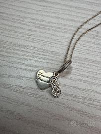 Pandora collana argento 925 + charm Forever Friend