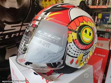 Casco jet bimbo junior ls2 funny sluch red white