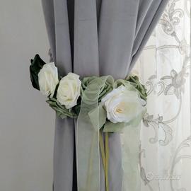 Embrasse floreale per tende fatta a mano