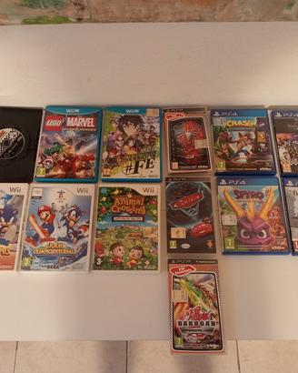 set giochi PS4 GAME CUBE WII WIIU PSP 