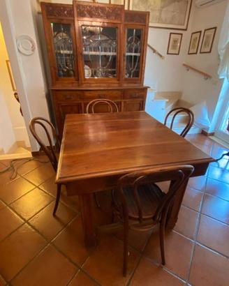 Tavolo Allungabile Liberty Ciliegio + 8 Sedie