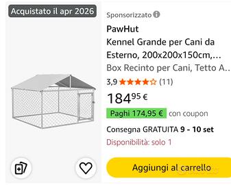 ricinto per cani 