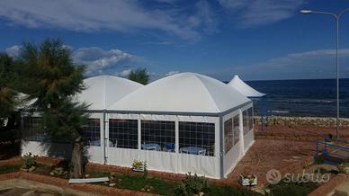 Gazebo 3x4 a punta o curvo piantoni con gronda