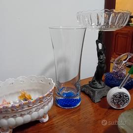 Vaso Vetro di MURANO e scultura Vetro 《 BLU》 