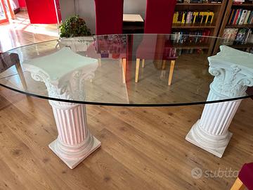 Tavolo vetro ovale