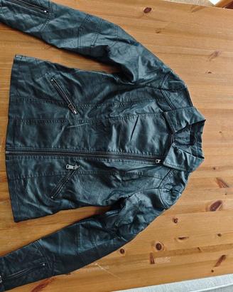 giacca donna ecopelle nera taglia 40 