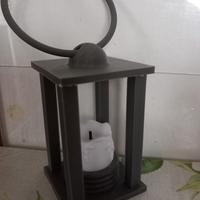 Lampada 3d con candela accende e si spegne