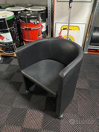 Sedie ufficio in pelle nera