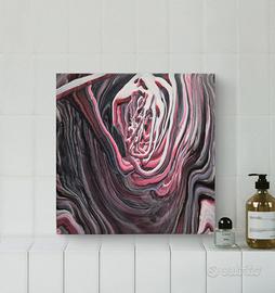 Quadro Astratto Fluid Art 30x30 cm fatto a mano