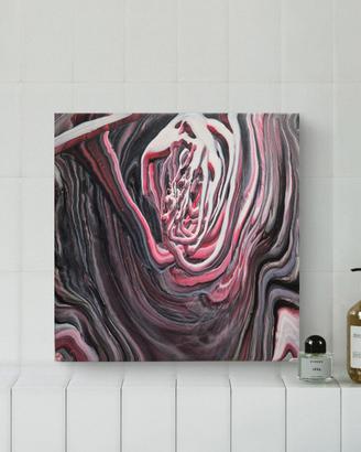 Quadro Astratto Fluid Art 30x30 cm fatto a mano