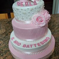 TORTA BATTESIMO BIMBA IN GOMMA EVA 