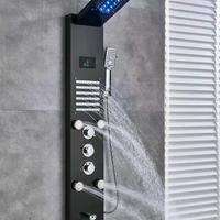 Colonna Pannello doccia idromassaggio LED Aacciaio