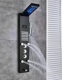 Colonna Pannello doccia idromassaggio LED Aacciaio